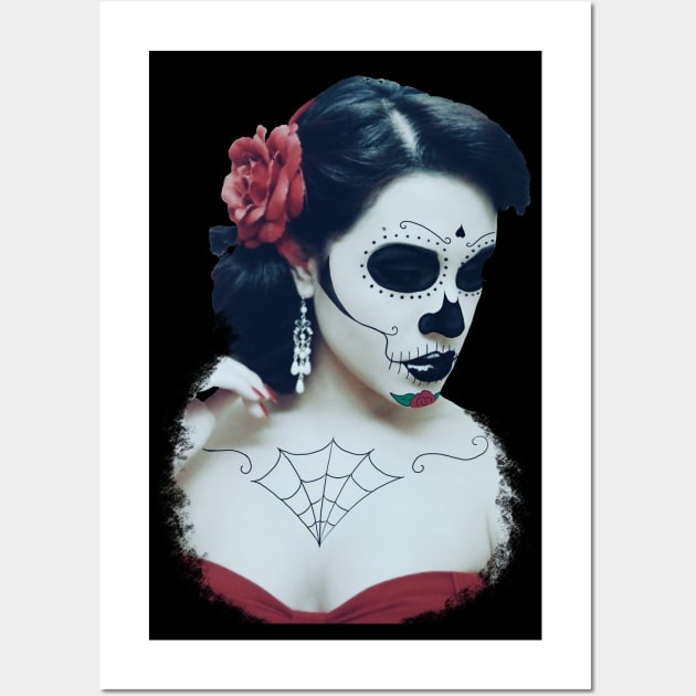 Day of the Dead Girl Wall Art by GrizzlyVisionStudio